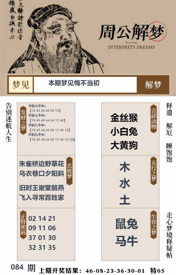 084期周公解梦贴[图]