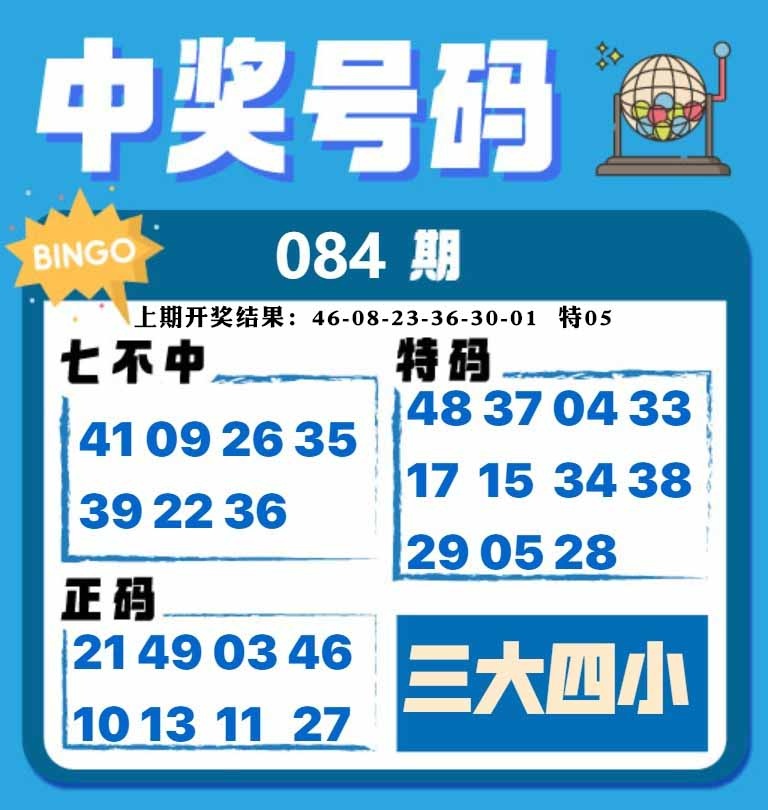 084期中奖号码[图]