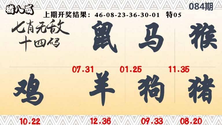 084期七肖无敌14码[图]